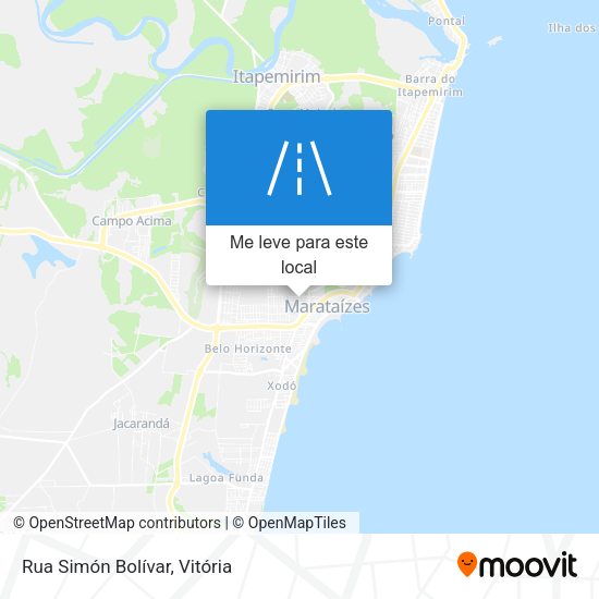 Rua Simón Bolívar mapa