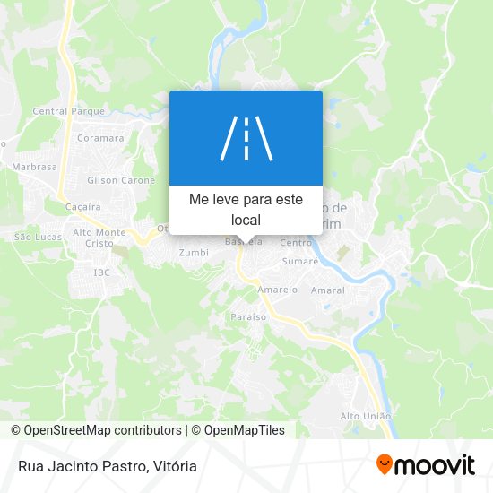 Rua Jacinto Pastro mapa