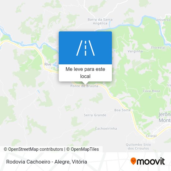Rodovia Cachoeiro - Alegre mapa