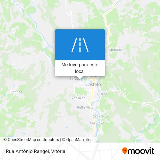 Rua Antônio Rangel mapa