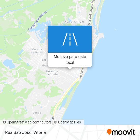 Rua São José mapa