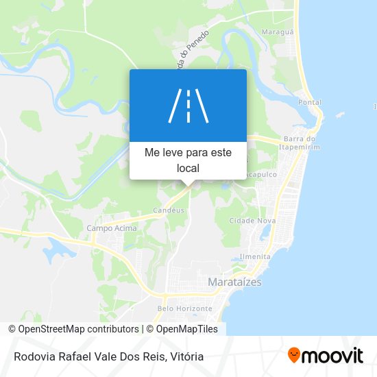 Rodovia Rafael Vale Dos Reis mapa
