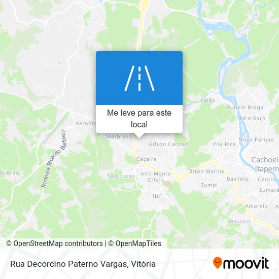Rua Decorcino Paterno Vargas mapa