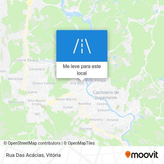 Rua Das Acácias mapa