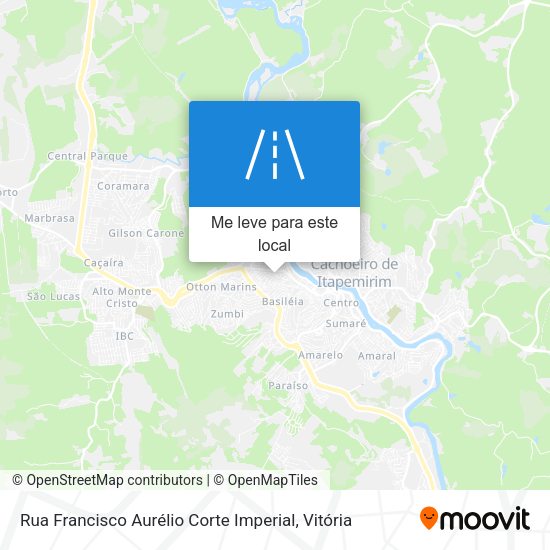 Rua Francisco Aurélio Corte Imperial mapa