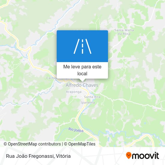 Rua João Fregonassi mapa
