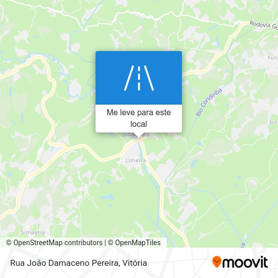 Rua João Damaceno Pereira mapa