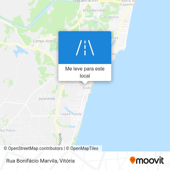 Rua Bonifácio Marvila mapa