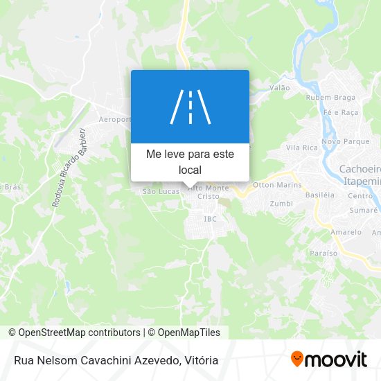 Rua Nelsom Cavachini Azevedo mapa