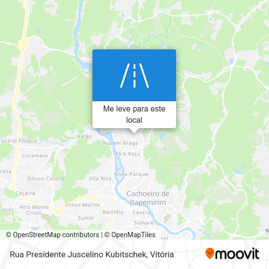 Rua Presidente Juscelino Kubitschek mapa