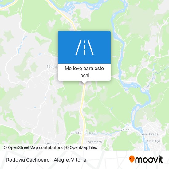 Rodovia Cachoeiro - Alegre mapa