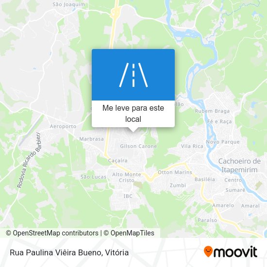 Rua Paulina Viêira Bueno mapa