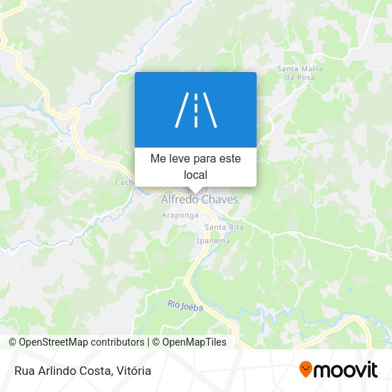 Rua Arlindo Costa mapa