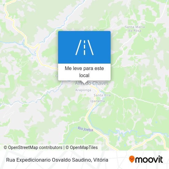 Rua Expedicionario Osvaldo Saudino mapa
