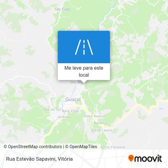 Rua Estevão Sapavini mapa