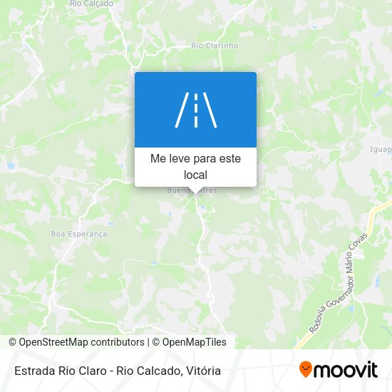 Estrada Rio Claro - Rio Calcado mapa