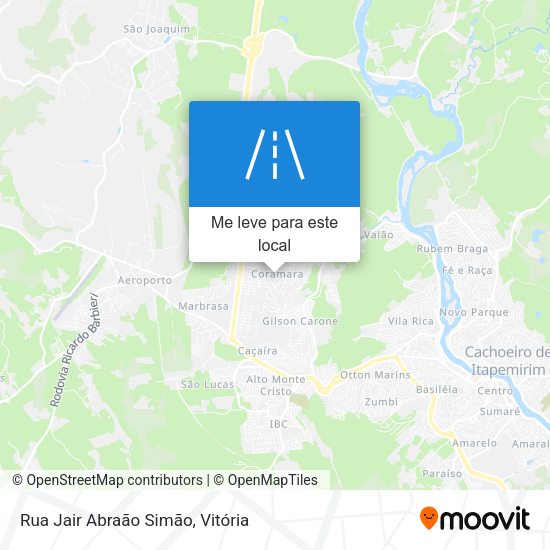 Rua Jair Abraão Simão mapa