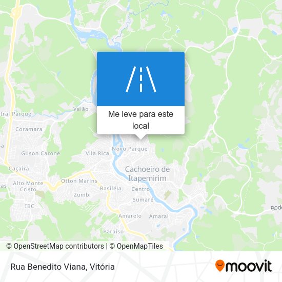 Rua Benedito Viana mapa
