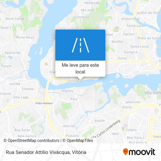 Rua Senador Attílio Vivácqua mapa