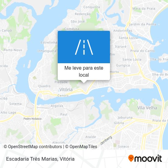 Escadaria Três Marias mapa