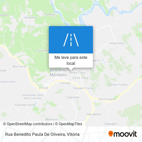 Rua Benedito Paula De Oliveira mapa