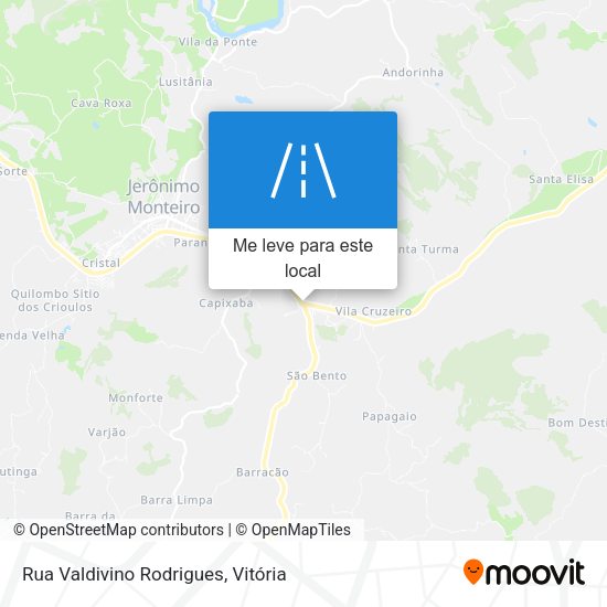 Rua Valdivino Rodrigues mapa