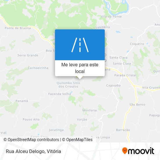 Rua Alceu Delogo mapa