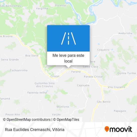 Rua Euclides Cremaschi mapa
