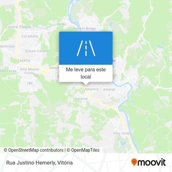 Rua Justino Hemerly mapa