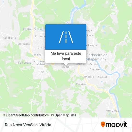 Rua Nova Venécia mapa