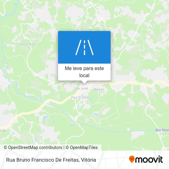 Rua Bruno Francisco De Freitas mapa