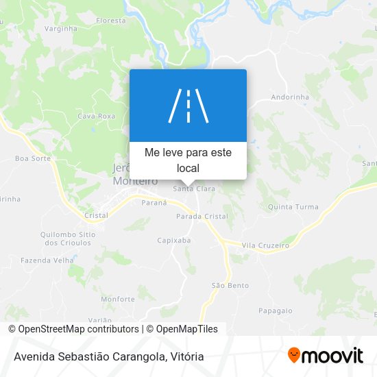 Avenida Sebastião Carangola mapa