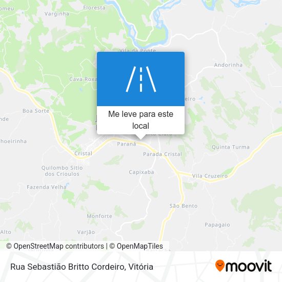 Rua Sebastião Britto Cordeiro mapa