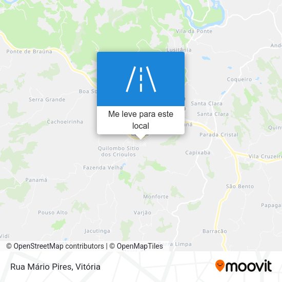 Rua Mário Pires mapa