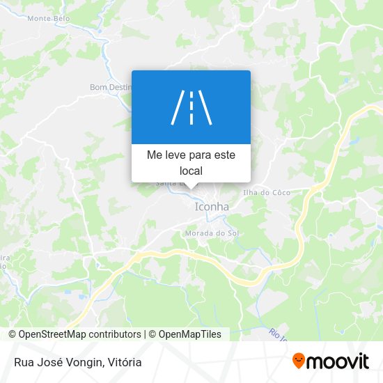 Rua José Vongin mapa