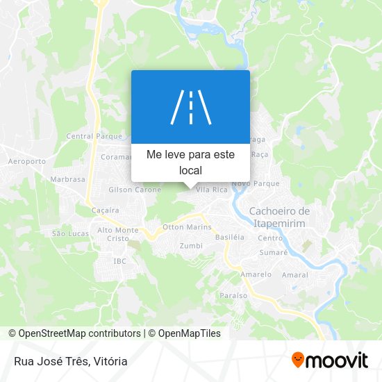 Rua José Três mapa