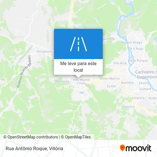 Rua Antônio Roque mapa