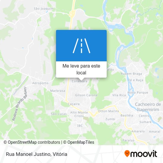 Rua Manoel Justino mapa