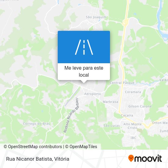 Rua Nicanor Batista mapa