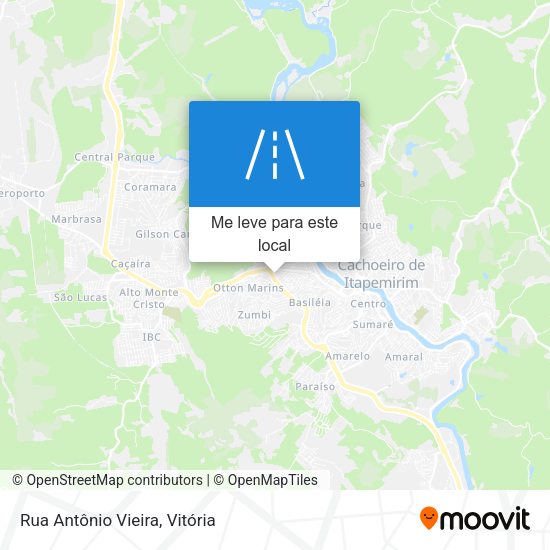 Rua Antônio Vieira mapa