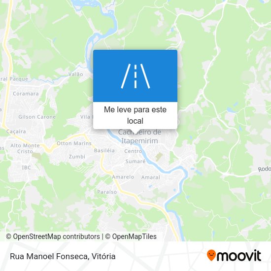 Rua Manoel Fonseca mapa