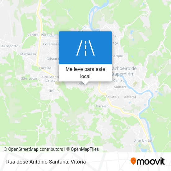 Rua José Antônio Santana mapa
