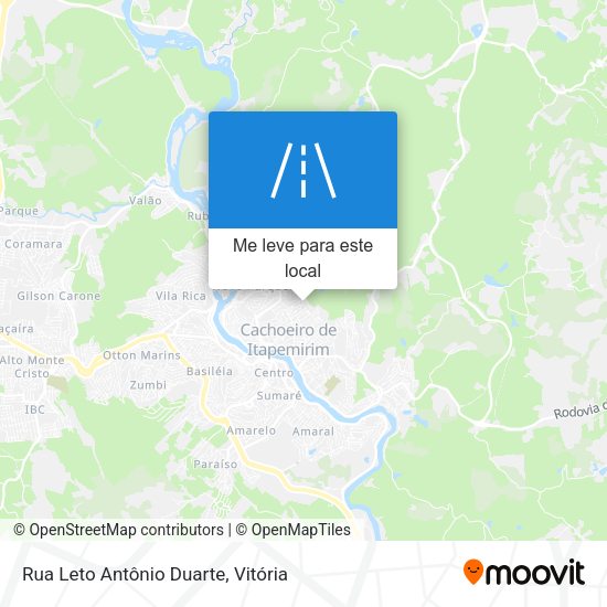 Rua Leto Antônio Duarte mapa