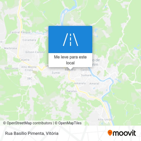 Rua Basílio Pimenta mapa