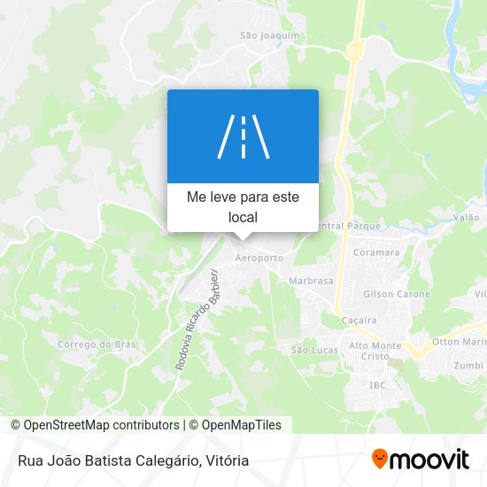 Rua João Batista Calegário mapa