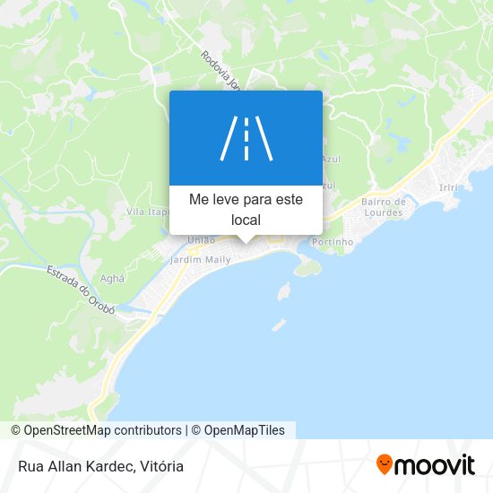 Rua Allan Kardec mapa