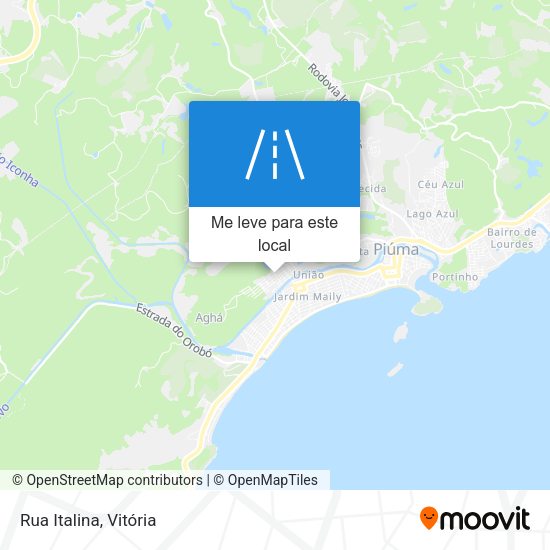Rua Italina mapa
