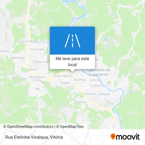 Rua Etelvina Vivalqua mapa