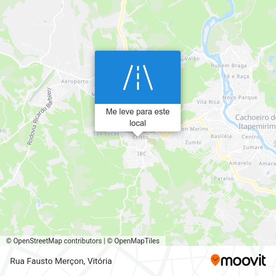 Rua Fausto Merçon mapa