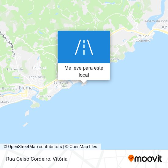 Rua Celso Cordeiro mapa
